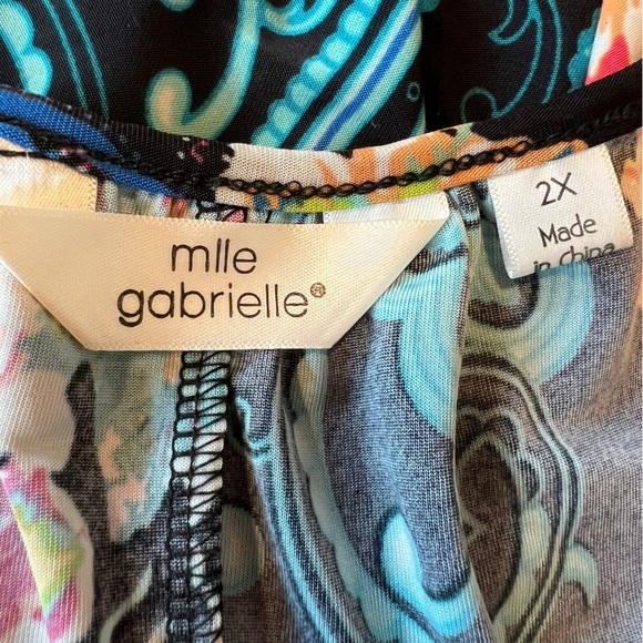 Mlle Gabrielle Floral Print Sleeveless Summer Dress Women Size 2X - Picture 7 of 10